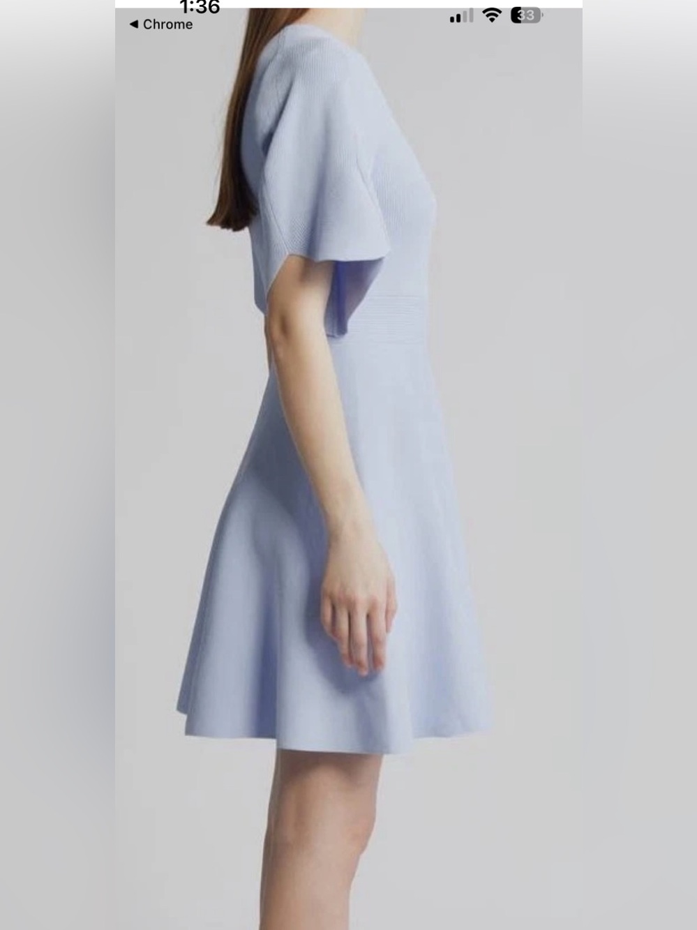 Ted Baker London Pale Blue Fit & Flare Midi Dress